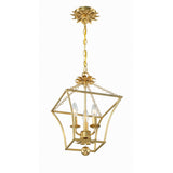 Broche Cage Lantern Chandelier 16'' Antique Gold