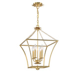 Broche Cage Lantern Chandelier 16'' Antique Gold