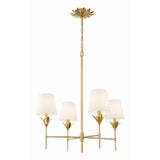 Broche Candelabra Chandelier 28'' Antique Gold