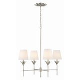 Broche Candelabra Chandelier 28'' Antique Silver