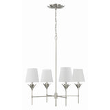 Broche Candelabra Chandelier 28'' Antique Silver