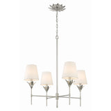 Broche Candelabra Chandelier 28'' Antique Silver