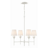 Broche Candelabra Chandelier 28'' Matte White