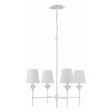 Broche Candelabra Chandelier 28'' Matte White