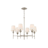 Broche Candelabra Chandelier 32'' Antique Silver