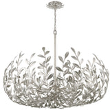 Broche Chandelier Medium Antique Silver By Crystorama - Front View