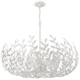 Broche Chandelier Medium Matte White By Crystorama - Front View