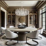 Broche Chandelier Medium Matte White By Crystorama - Lifestyle View1