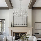 Broche Chandelier Medium Matte White By Crystorama - Lifestyle View2