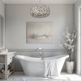 Broche Chandelier Small Antique Silver By Crystorama - Lifestyle View