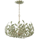 Broche Chandelier Small Champagne Green Tea By Crystorama - Front View