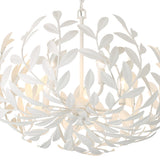 Broche Chandelier Small Matte White By Crystorama - Detailed View