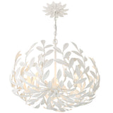 Broche Chandelier Small Matte White By Crystorama - Down View
