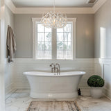 Broche Chandelier Small Matte White By Crystorama - Lifestyle View
