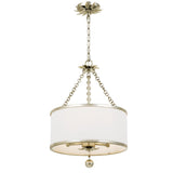 Broche Drum Chandelier 14'' Antique Silver