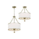 Broche Drum Chandelier 14'' Antique Silver