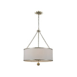 Broche Drum Chandelier 24'' Antique Silver