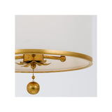 Broche Drum Semi-Flush Mount 14'' Antique Gold