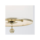 Broche Drum Semi-Flush Mount 14'' Antique Silver