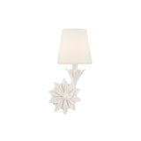 Broche Floral Sconce 6.5'' Matte White