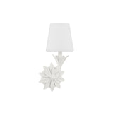 Broche Floral Sconce 6.5'' Matte White