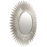 Broche Mirror Large Antique Silver By Crystorama - Side View