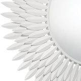 Broche Mirror Large Matte White By Crystorama - Detailed View