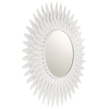 Broche Mirror Medium Matte White By Crystorama - Side View