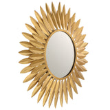 Broche Mirror Small Antique Gold By Crystorama - Side View