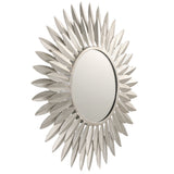 Broche Mirror Small Antique Silver By Crystorama - Side View