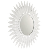 Broche Mirror Small Matte White By Crystorama - Side View