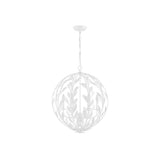 Broche Orb Chandelier 21'' Matte White