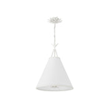 Broche Pendant 18'' Matte White