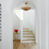 Broche Petals Semi Flush Mount Small Antique Gold By_Crystorama-Lifestyle View