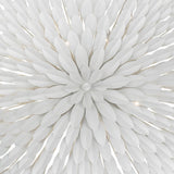 Broche Petals Semi Flush Mount Small Matte White By Crystorama-Down View