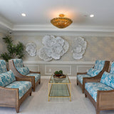 Broche Petals Suspension Antique Gold Small By Crystorama Lifestyle View2