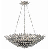 Broche Petals Suspension Matte White Medium By Crystorama - Front View