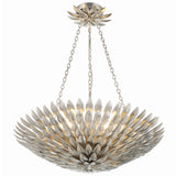 Broche Petals Suspension Antique Silver Small By Crystorama With Light