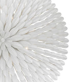 Broche Petals Suspension Matte White Medium By Crystorama - Side View