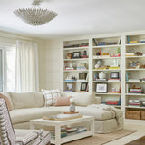 Broche Petals Suspension Matte White Small By Crystorama Lifestyle View2