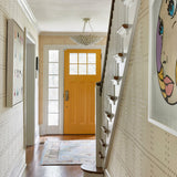 Broche Petals Suspension Matte White Small By Crystorama Lifestyle View