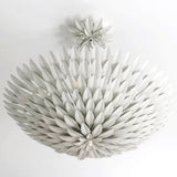 Broche Petals Suspension Matte White Small By Crystorama Side View