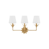 Broche Shaded Bathroom Vanity 25'' Antique Gold