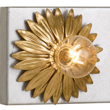 Broche Sunburst Bathroom Vanity 18'' Antique Gold + Antique Silver
