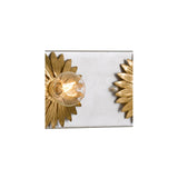 Broche Sunburst Bathroom Vanity 18'' Antique Gold + Antique Silver