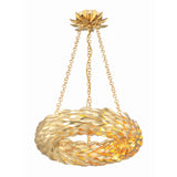 Broche Woven Torus Chandelier 18'' Antique Gold