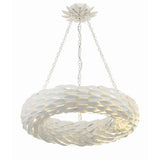 Broche Woven Torus Chandelier 24'' Matte White