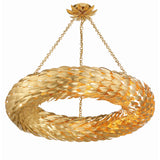 Broche Woven Torus Chandelier 33.5'' Antique Gold