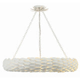 Broche Woven Torus Chandelier 33.5'' Matte White