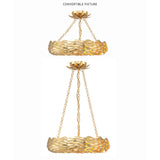 Broche Woven Torus Semi-Flush Mount 18'' Antique Gold